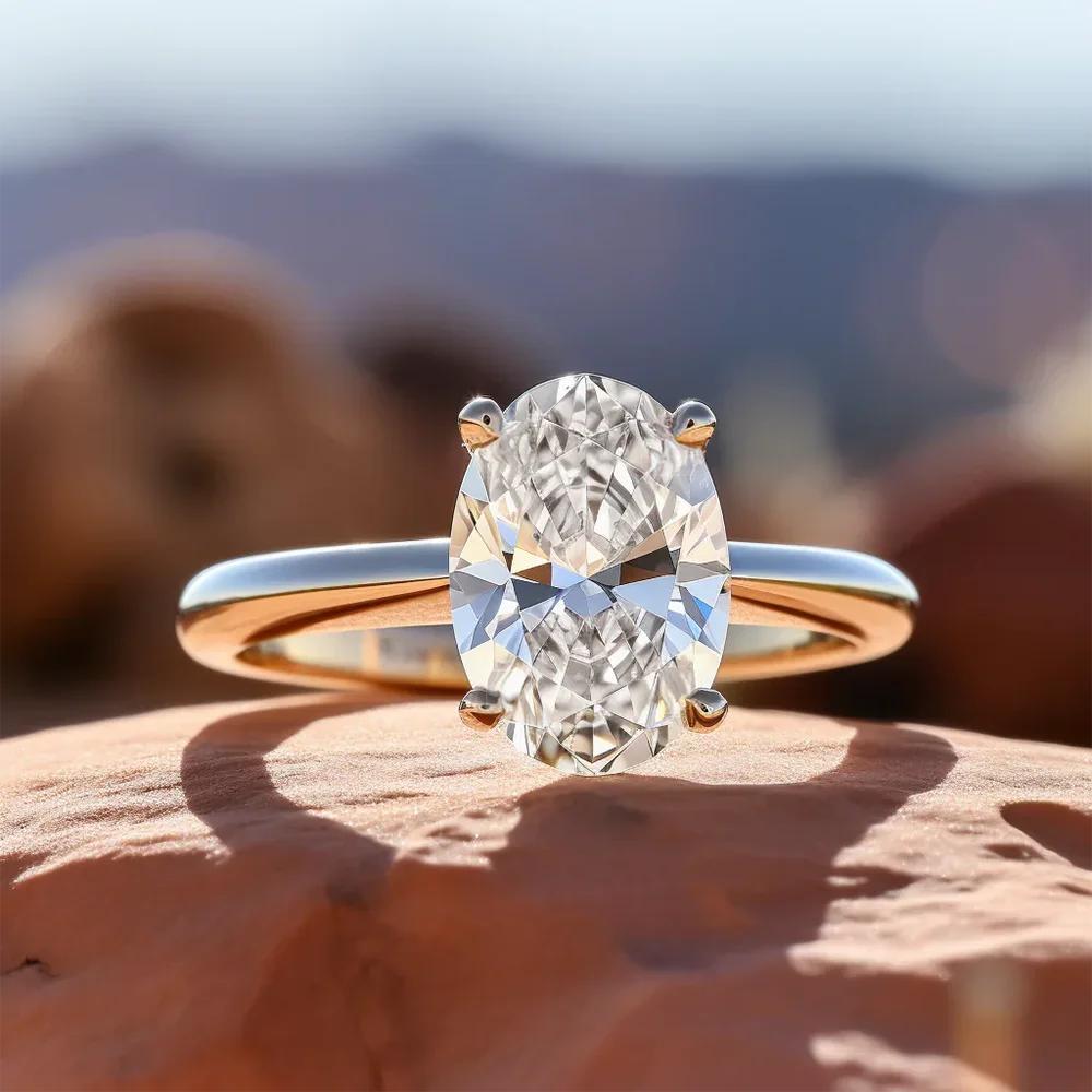 Women's 1/2/3 Carat Moissanite Ring, Beautifully Crafted